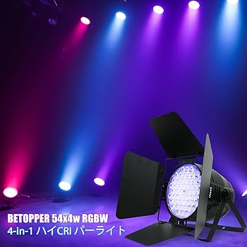 Amazon.co.jp: BETOPPER ステージライト遮光板付き,54x4W 4 in 1 RGBW