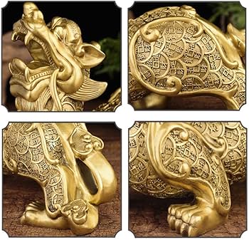 Amazon.co.jp: 貔貅 置物 ヒキュウ 招財 風水置物 雄雌セット 一対