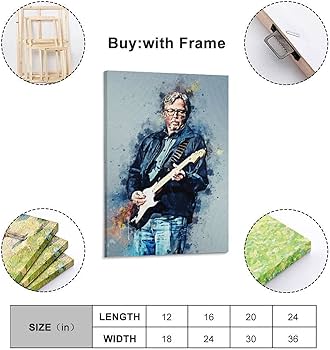 Amazon.co.jp: ロック ギタリスト エリック クラプトン キャンバス