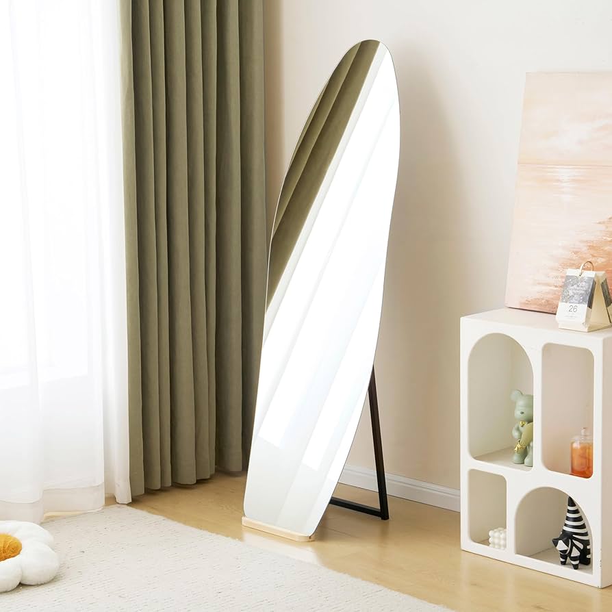 Amazon.co.jp: 全身鏡 韓国 波型【45×155cm】ミラー 玄関 全身 姿見