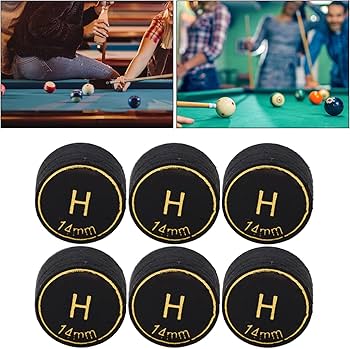 Amazon.co.jp: ビリヤード タップキューヒント 6個/14mm PU素材 滑らか