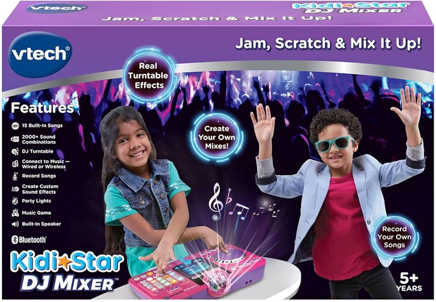 Amazon.com: VTech Kidi Star DJ Mixer, Pink : Toys & Games