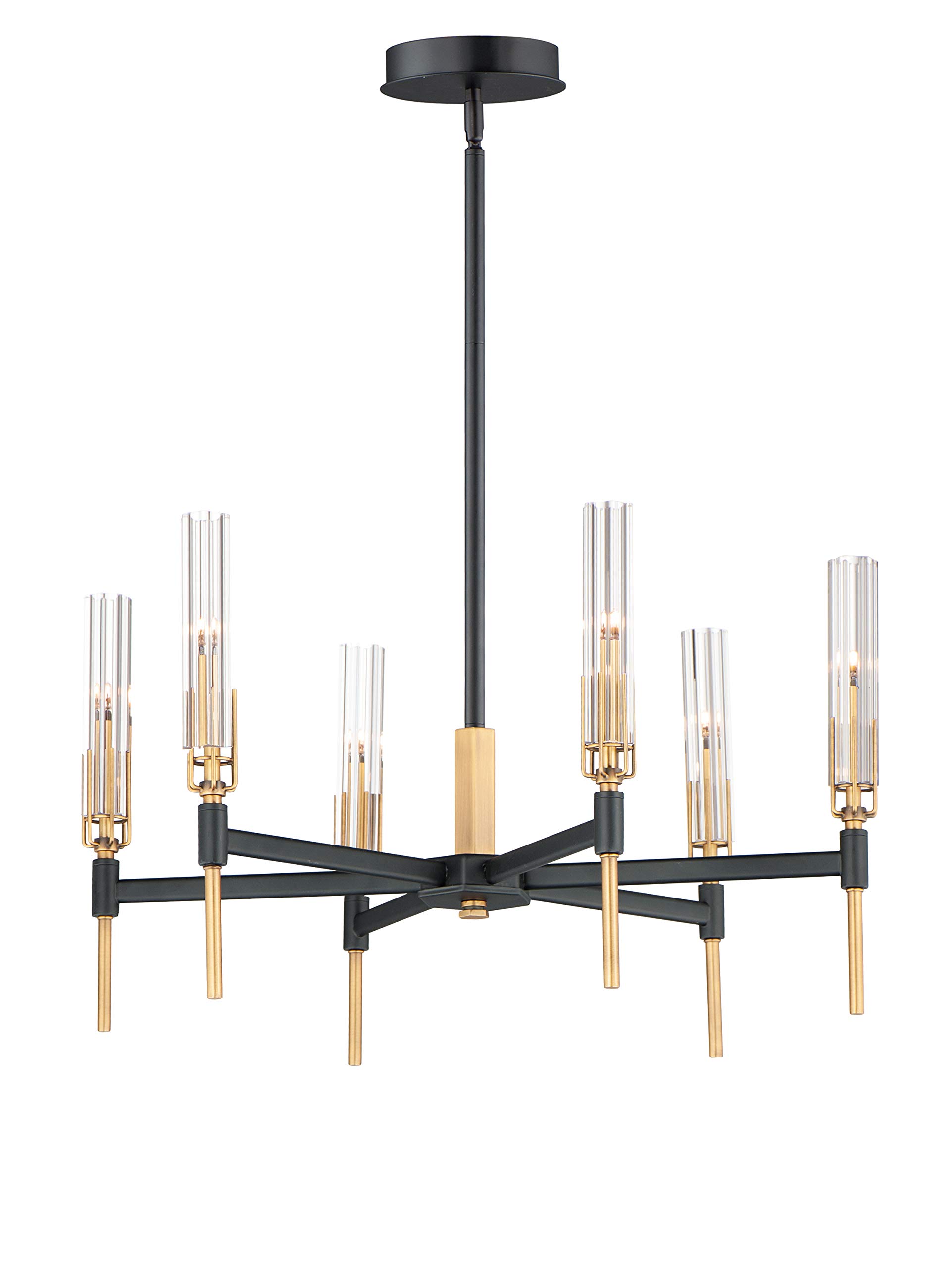 Maxim 16125CLBKAB Flambeau Collection I 14 Inch Six Light Dimmable