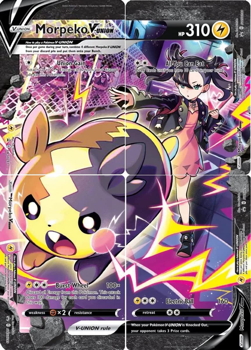 Amazon.com: Morpeko V-Union - Pokemon 4 Card Set - Black Star