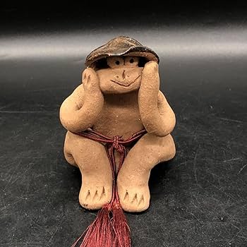 Amazon.co.jp: 土人形陶器民芸品置物インテリアオブジェ河童カッパ