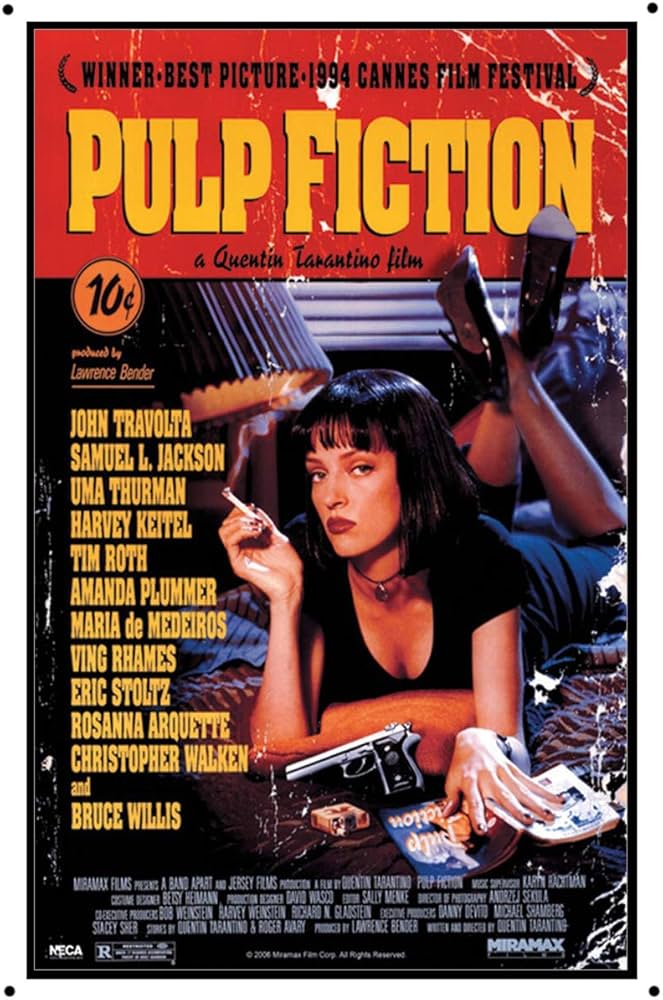 Amazon.co.jp: レトロ メタル ブリキ看板 映画 一枚 パルプ