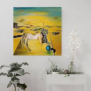 Amazon.co.jp: サルバドール・ダリ「姿の見えない眠る人、馬、獅子