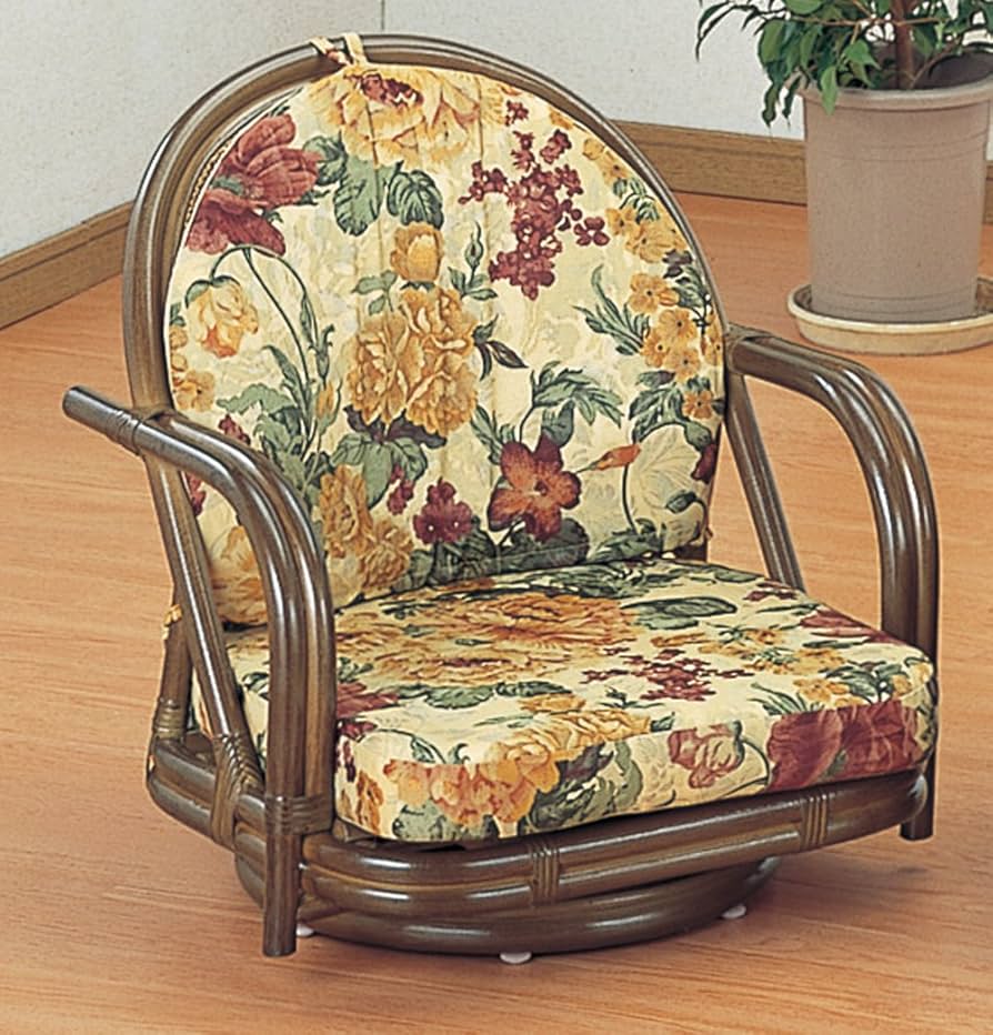 Amazon.co.jp: 籐家具(ラタン) 籐回転座椅子 SH18 ロータイプ S541B