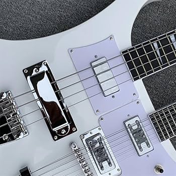 Amazon | JVAN カスタム ダブルネック 12+4 弦ホワイトボディエレキ