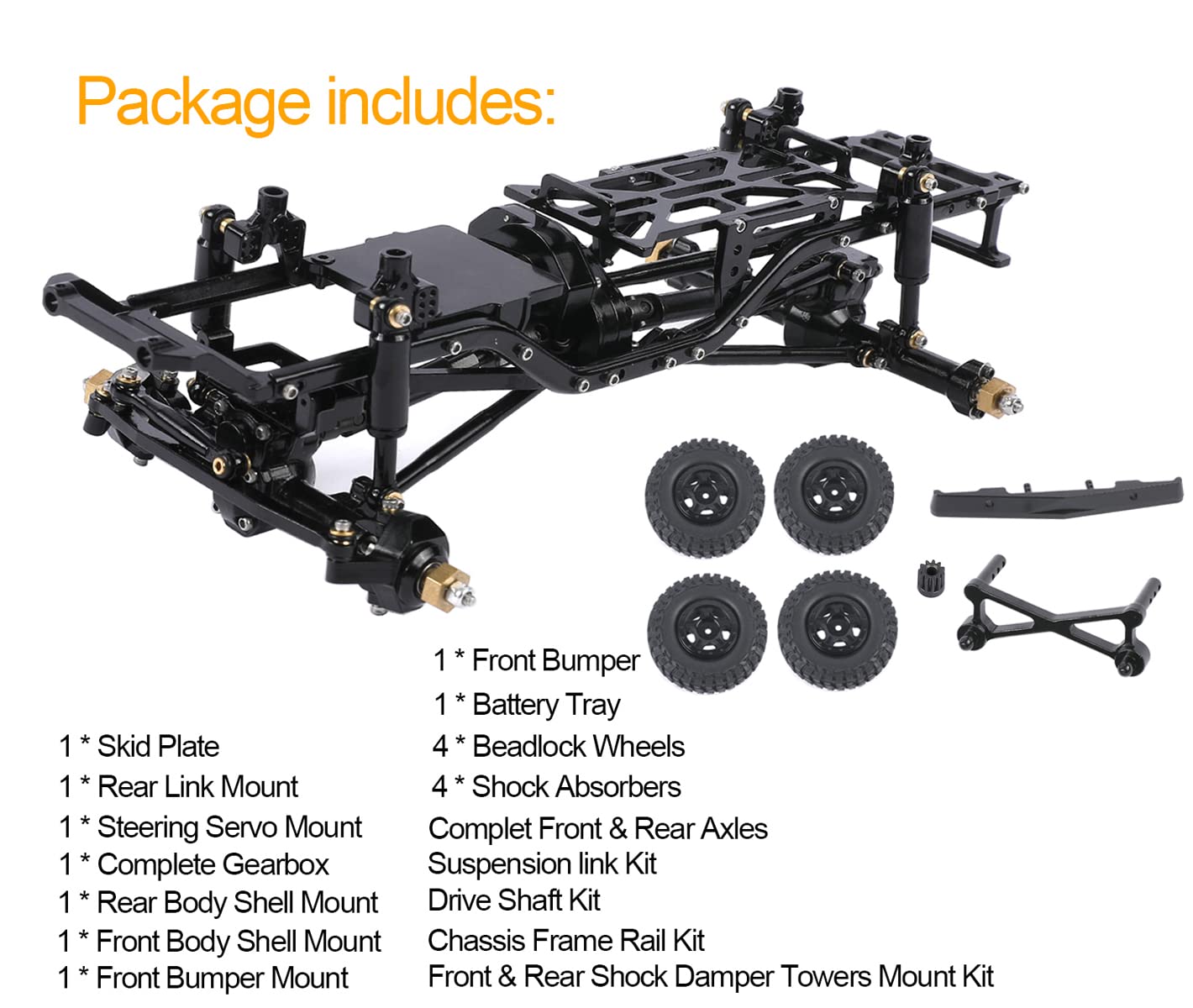 Amazon | 1/24 RCクローラー アルミニウム合金ボディ組み立てフレーム