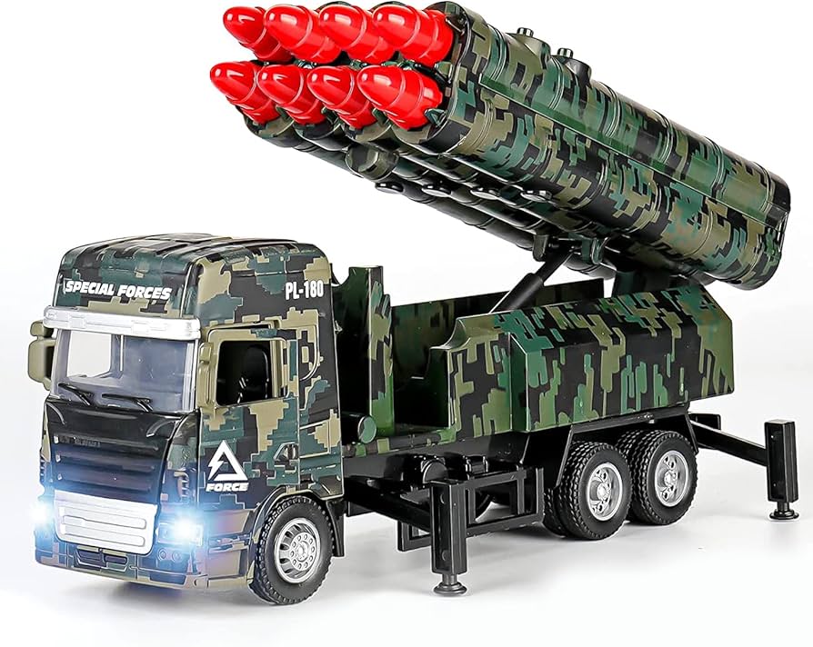 Amazon.co.jp: TSINTOHU ミサイルランチャーおもちゃ プルバック式車両