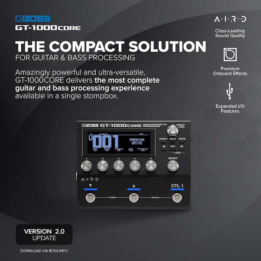 Amazon.com: BOSS GT-1000CORE Guitar Effects Processor in a Compact
