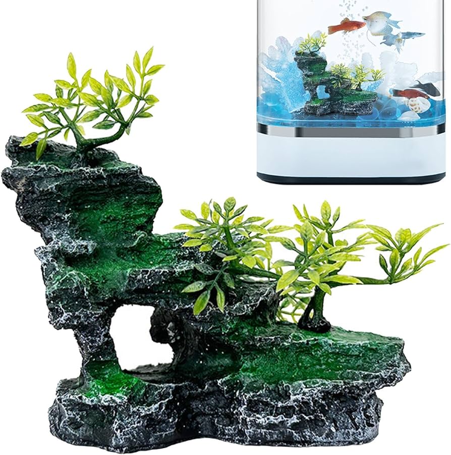 Amazon.co.jp: Keloglu 水槽の岩の装飾、水族館の洞窟,アクアリウム