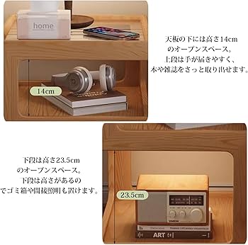 Amazon.co.jp: [SAQIANRE］ ナイトテーブル ベッド横 ベッドサイド