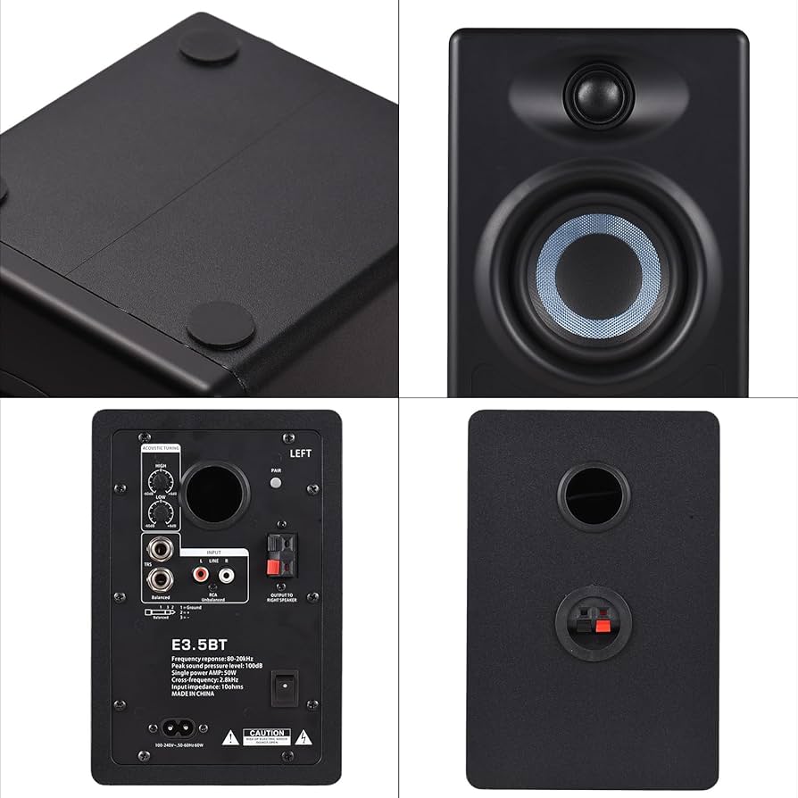 Amazon.co.jp: 50W スタジオモニタースピーカー デスクトップ BT