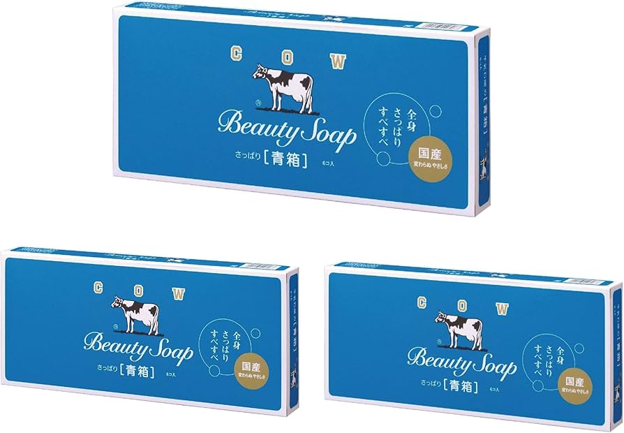 Amazon | 牛乳石鹸 カウブランド石鹸 青箱 85g 6個 3箱セット | 牛乳