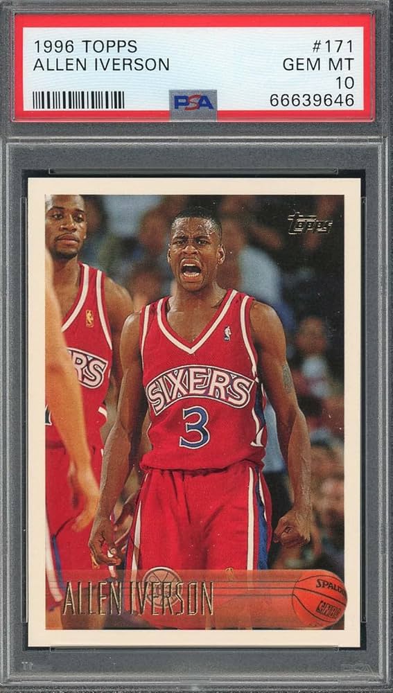 Amazon.com: Allen Iverson 1996 Topps Basketball Rookie Card RC