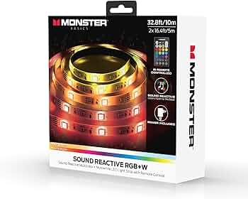 Amazon.com: XTREME Monster 32.8ft Music Reactive LED Strip with