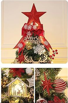 木製クリスマスツリー 約30cm カラフルビーズ付き 木製クリスマス