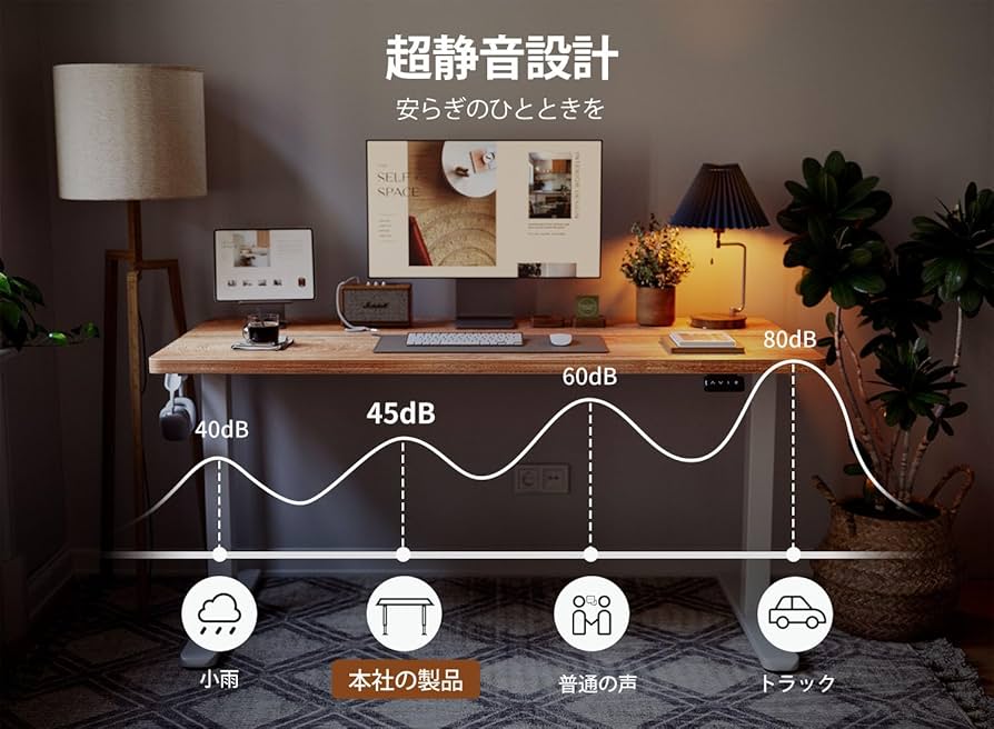 Amazon | Cubicubi 昇降デスク 電動 昇降式デスク スタンディング