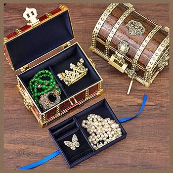 Amazon.co.jp: アンティーク 宝箱 鍵2本付き 収納ボックス