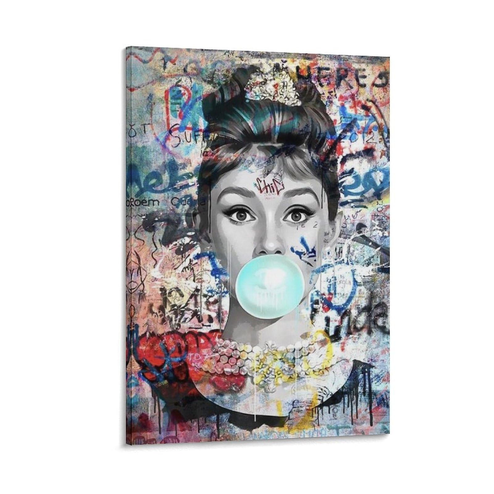 Amazon.co.jp: アートパネル 背景絵画 オードリー ヘップバーン