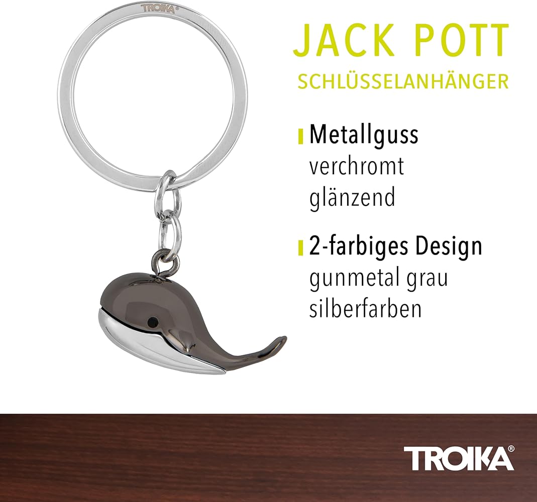 Troika JACK POTT – KR18-17/GM – Keyring – Whale, sperm whale, sea