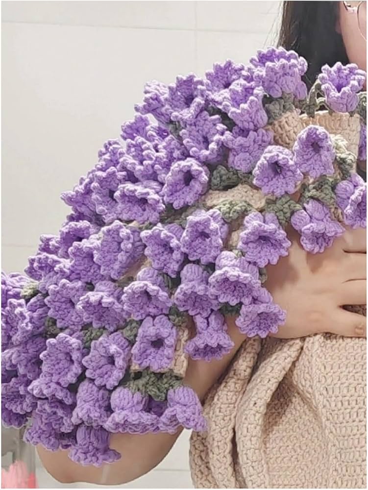 Amazon｜バラ花束ブランケット、花の花束ブランケット手作り、かぎ針