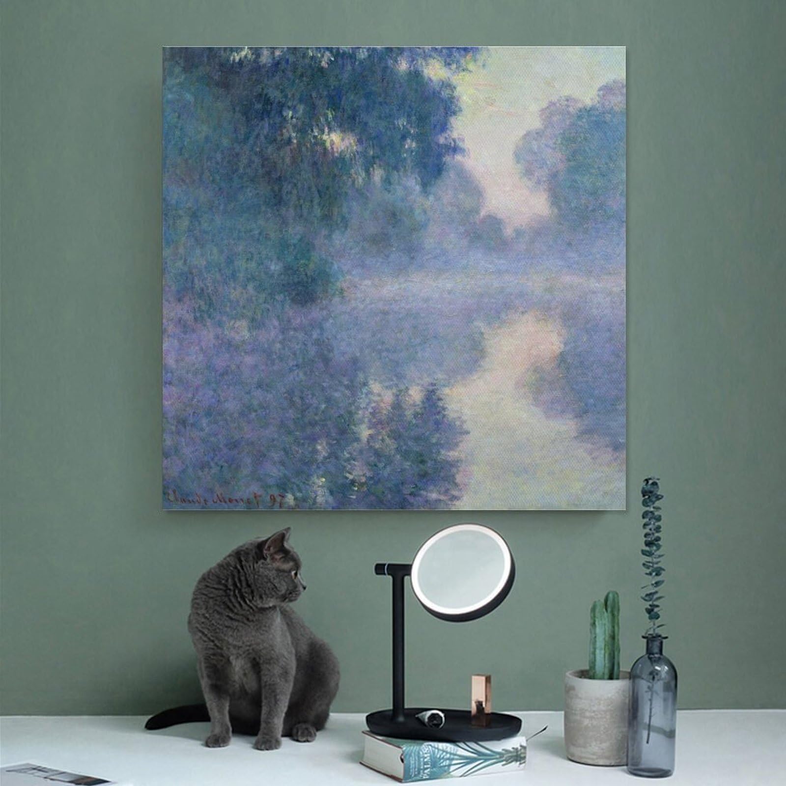 Amazon.co.jp: ジヴェルニー近郊のセーヌ川の支流、1897年、クロード