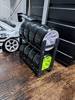 Amazon.co.jp: タイヤラック 赤色 ラジコン用 RC 1/10 27mm 幅ホイール
