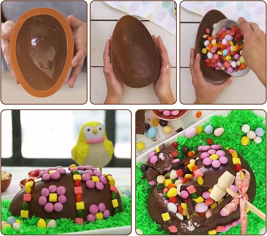 Amazon.co.jp: Juome イースターエッグ チョコレート シリコン型 大型