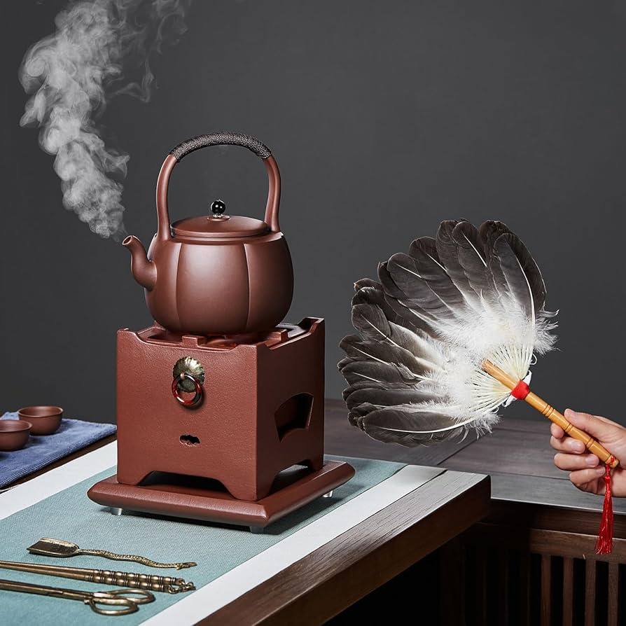 Amazon | ポカロティー 炭火炉 炭火コンロ お茶用 囲炉煮茶⁡ 風炉・角