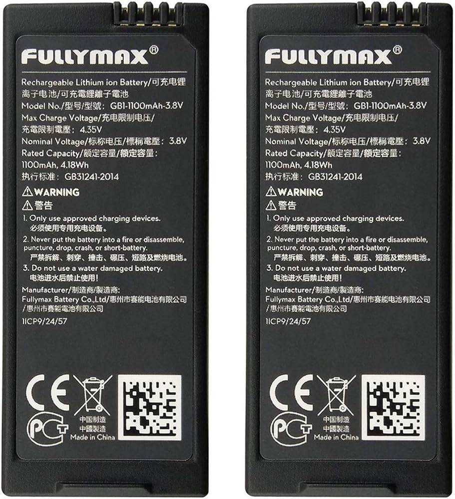 Amazon.com: 2PCS 3.8V 1100mAh Lithium Battery for DJI Tello RC
