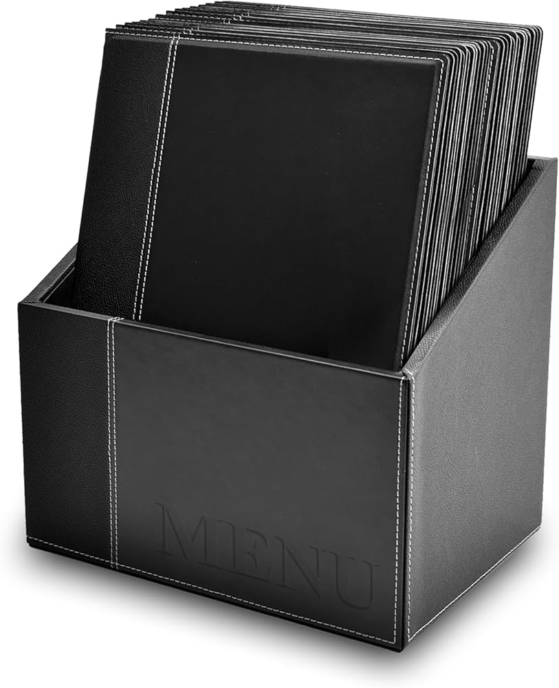 Amazon.com: Securit Classic Leather Menu Range - Faux Leather A4