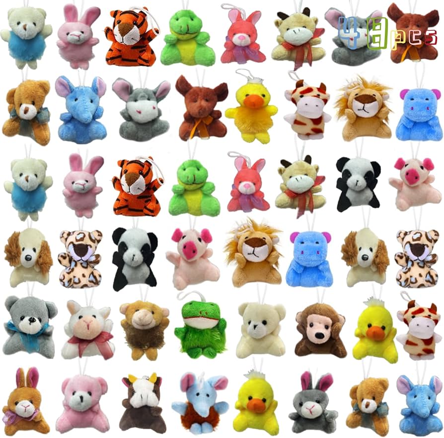 Amazon.co.jp: SOFLIY 48個 ミニぬいぐるみ 動物おもちゃセット