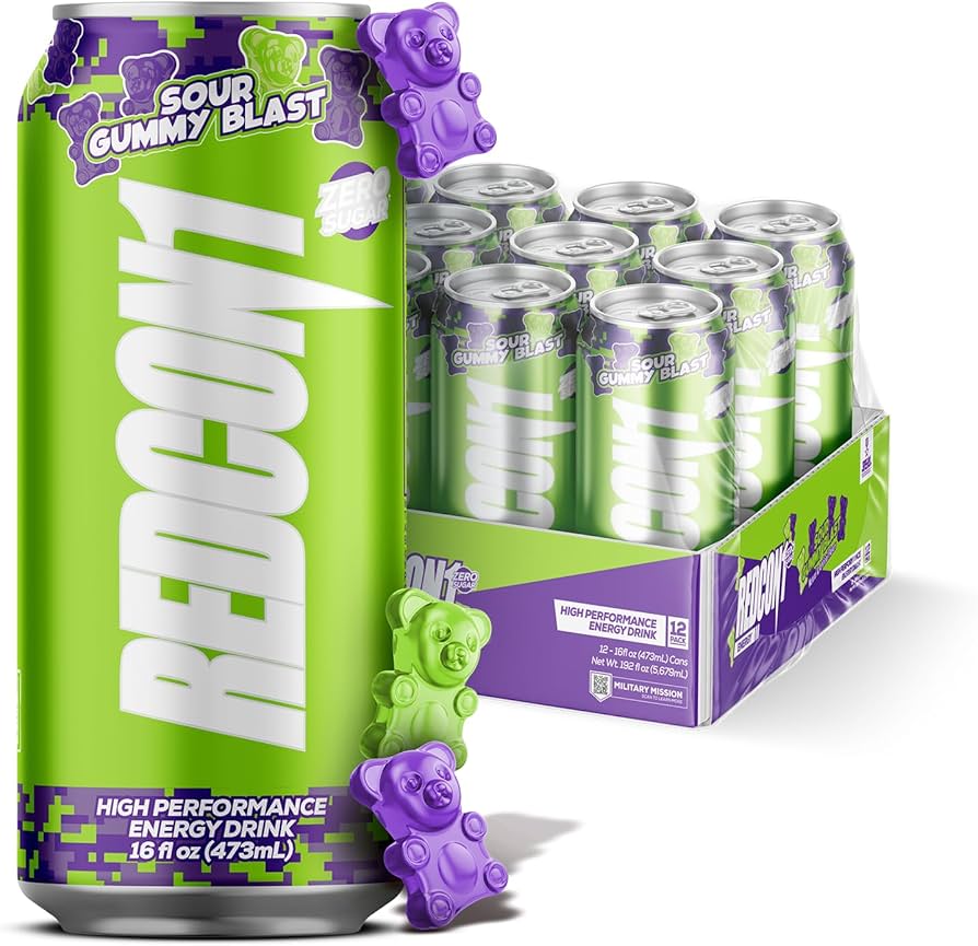 Amazon.com : REDCON1 Energy High Performance Drink, Sour Gummy