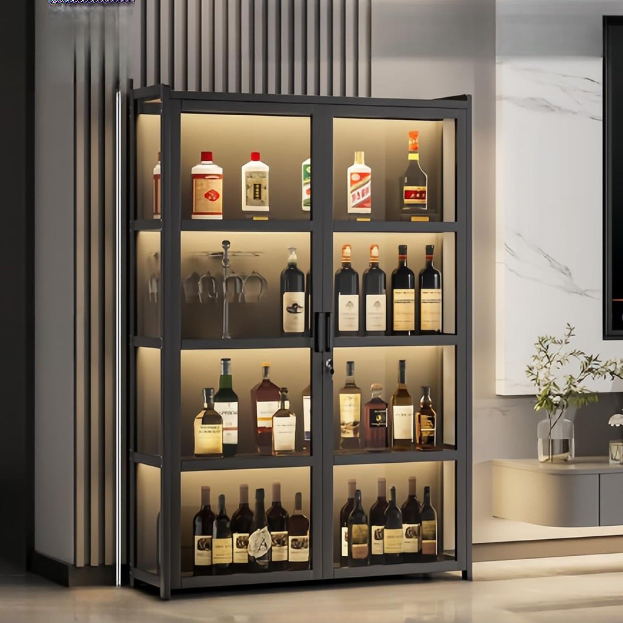 Amazon｜Unuonuo ウイスキーラック、ウイスキー 棚 おしゃれ