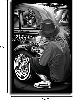 Amazon.co.jp: BKE DGA 死者の日 ローライダー クラシック スカル 反射