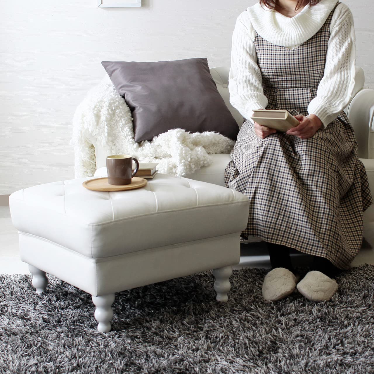 Amazon｜ビックスリー ソファ オットマン ベンチ ロココ調