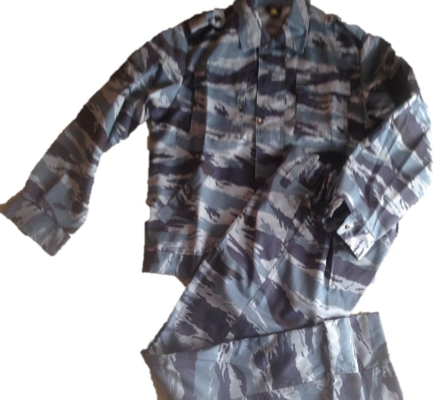 Amazon | ANA 実物 ロシア軍 装備 迷彩服OMON ブルータイガーBDU上下