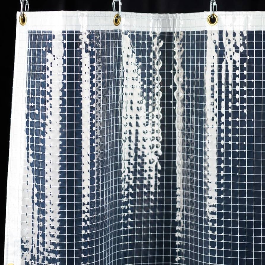 Amazon｜TOMOYASU ビニールカーテン 透明 糸入り FT07 ▽幅200cm ▽丈