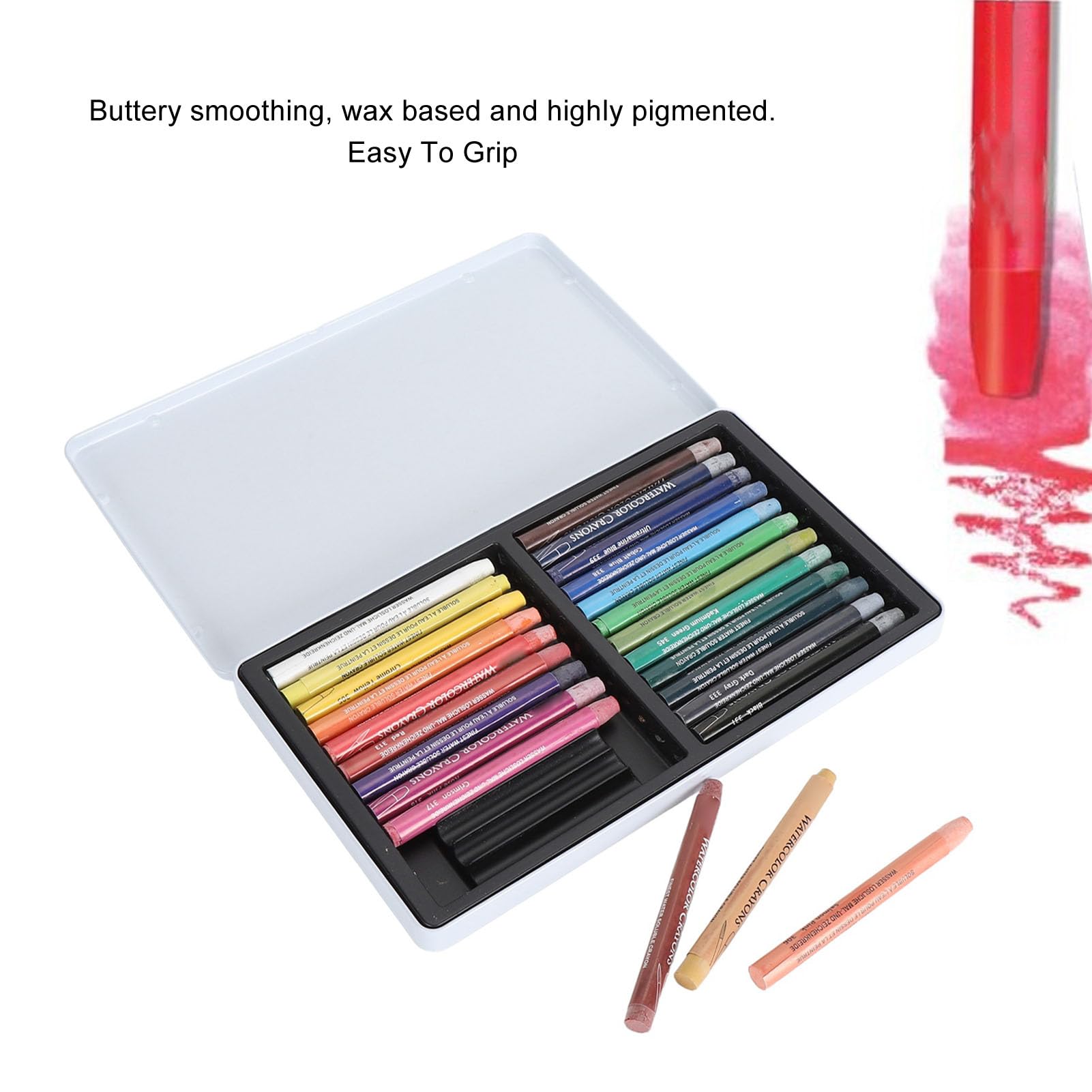 Amazon.co.jp: アート水彩クレヨンセット、シルキー水彩クレヨン