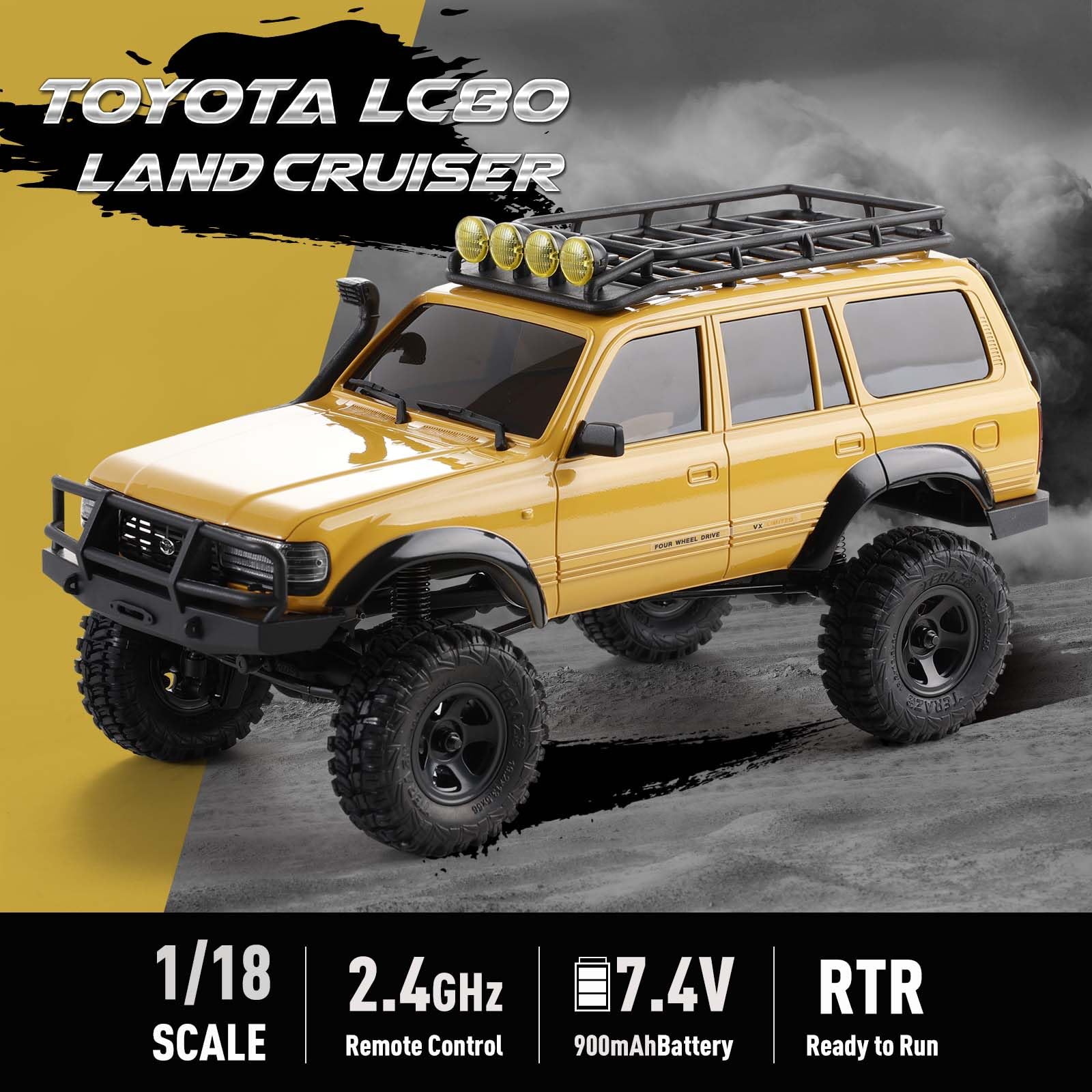 Amazon.co.jp: EAZYRC FMS Fcx18 1/18 ランドクルーザー 80 トヨタ RC