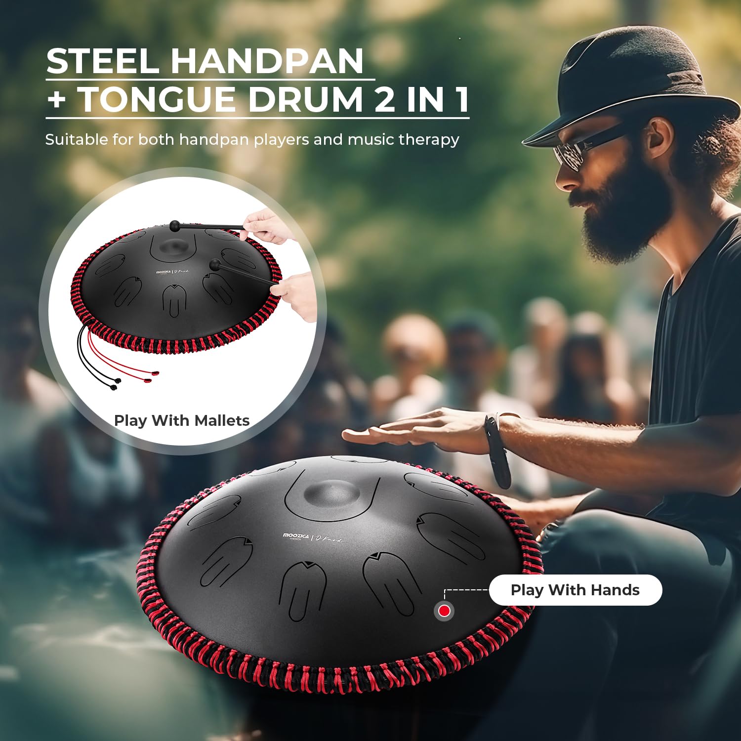 Amazon | MOOZICA タングドラム スリット ドラム スチールハンド