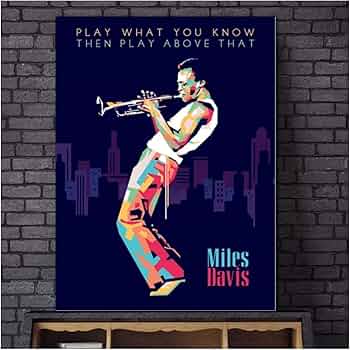 Amazon｜マイルスデイビスジャズミュージシャンアートキャンバス