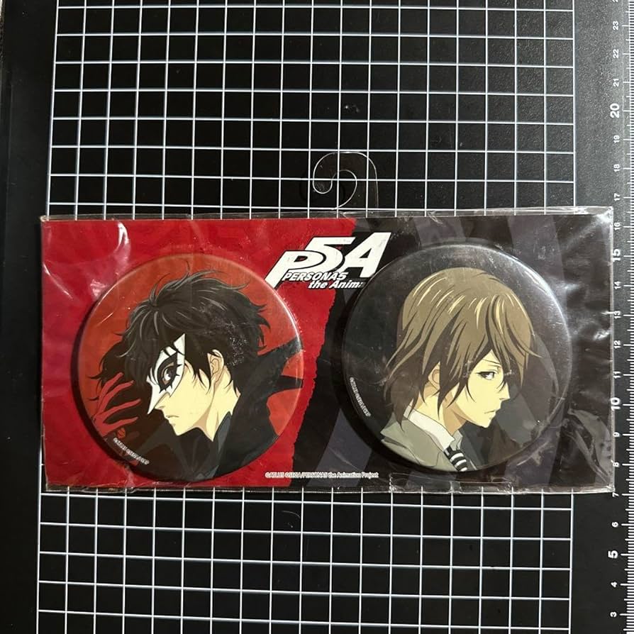 ペルソナ5 トレーディング缶バッジ コープ ver 明智吾郎 クロウ 【公式