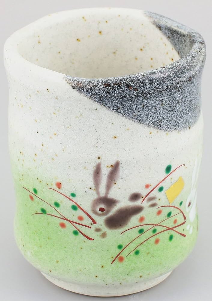 Amazon｜伊野正峰 九谷焼 湯呑 はねうさぎ K4-627｜湯呑み オンライン通販