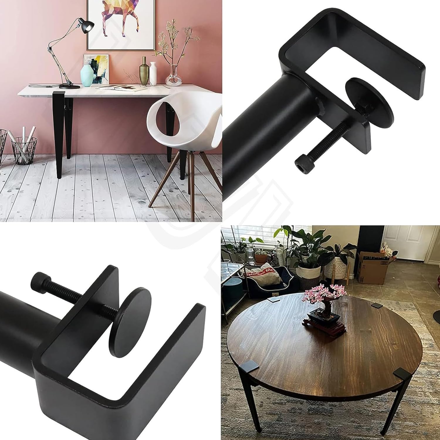 Amazon | テーブル脚 4本セット家具 金属製の家具の脚 調節可能 F字型