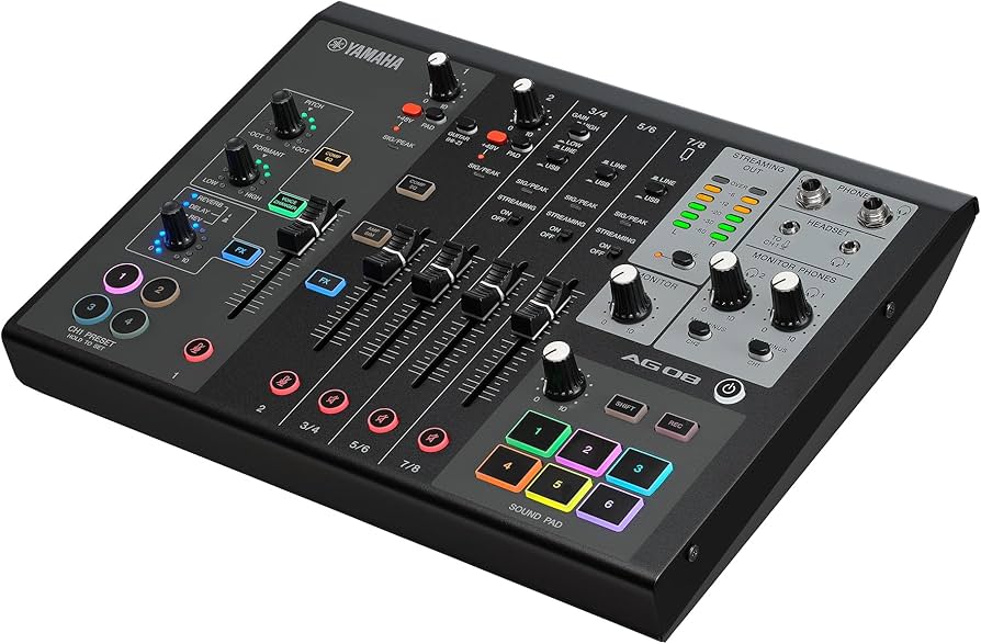 Amazon.com: Yamaha AG08 Black 8-Channel Live Streaming Loopback