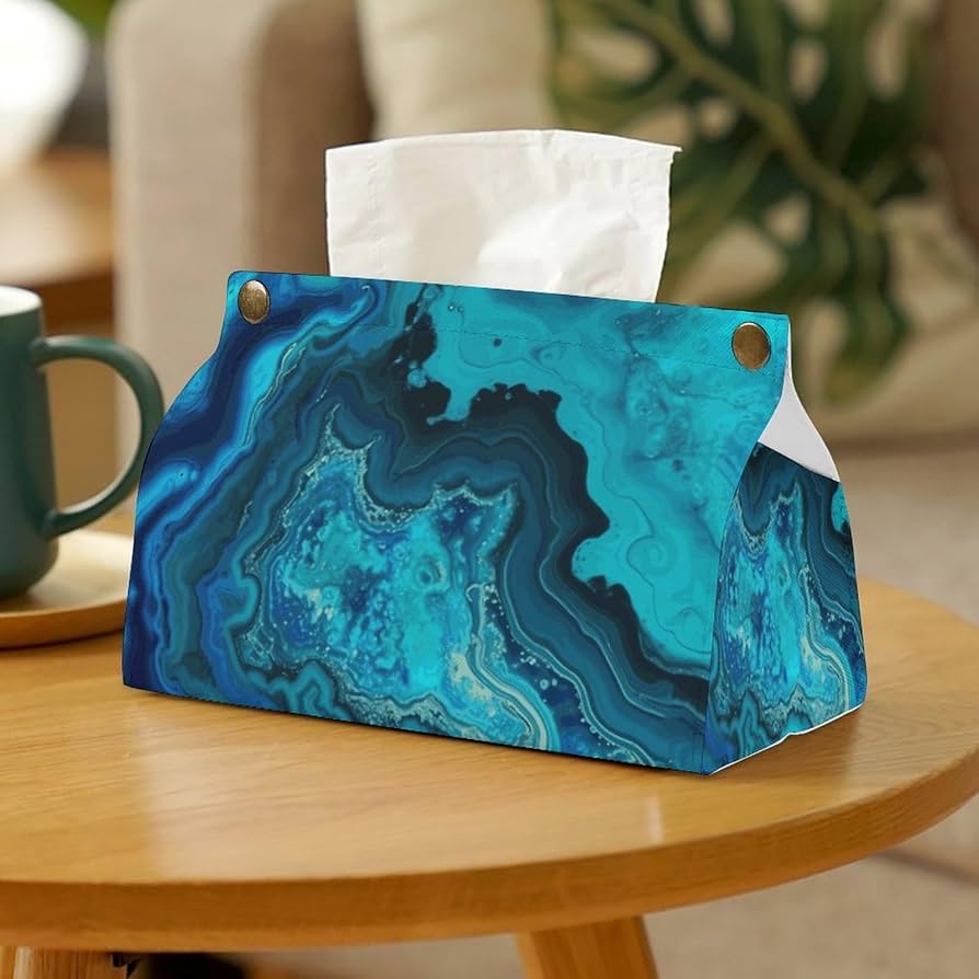 Amazon.com: Tissue Box Cover Bright Aqua Blue Turquoise Tissue Box